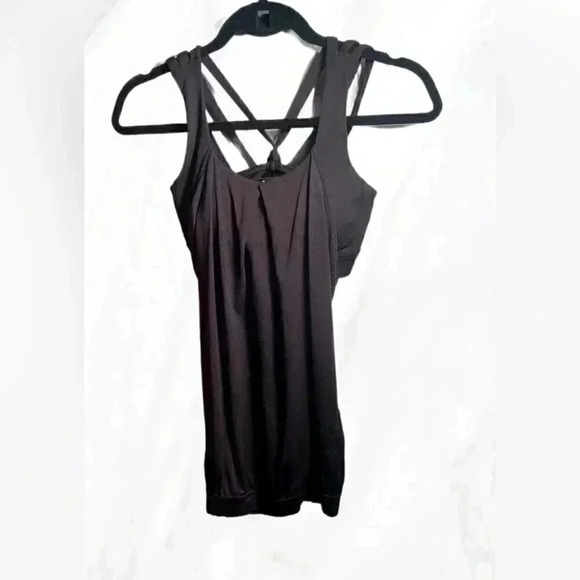 Lululemon black "Nouveau Limits" yoga casual workout bra top Tank 4 - Picture 2 of 5
